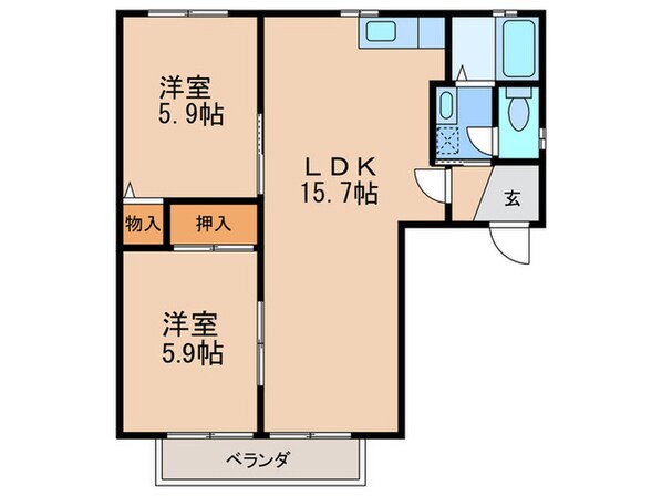 プレステ－ジ華里Ⅰの物件間取画像